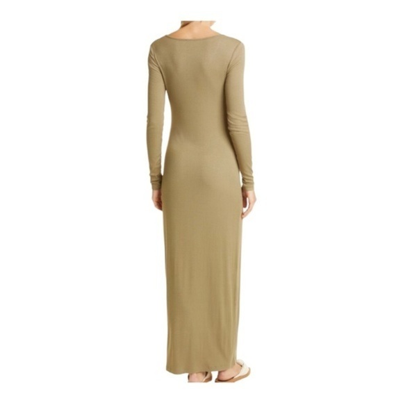 Samsoe Samsoe Patty Rib Long Sleeve Dress Covert Green - Picture 2 of 10